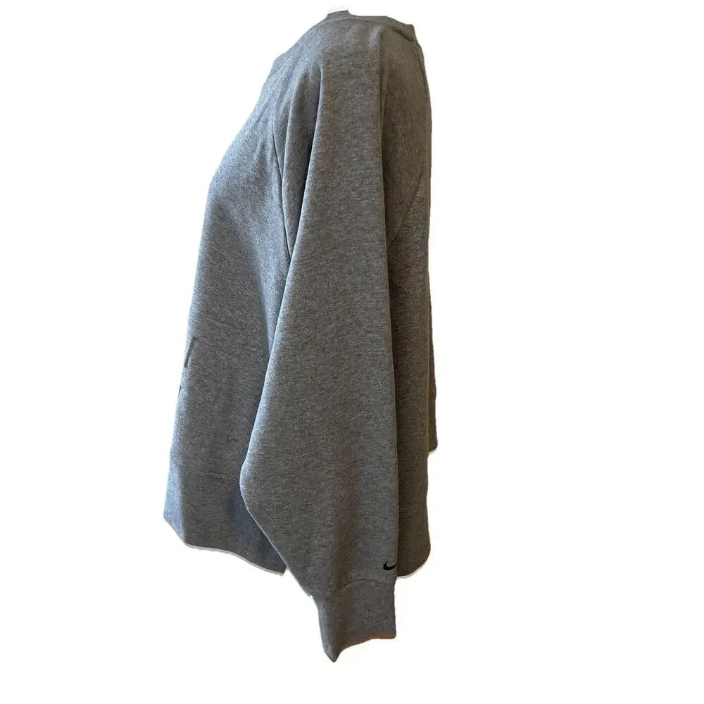 NIKE DRI FIT TRAINING‎ PULLOVER SWEATSHIRT - GREY AO2279-091 WOMEN PLUS SIZE 2X